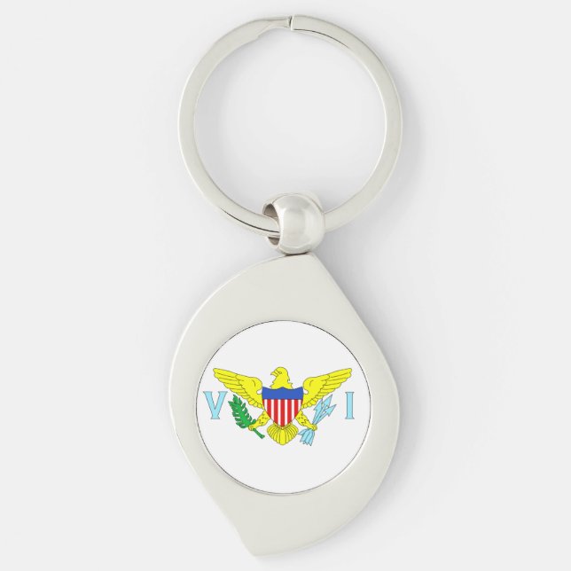 U.S. Virgin Islands Flag Key Ring (Front)