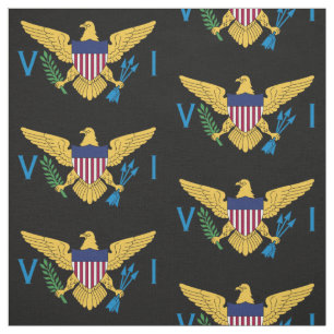 U.S. Virgin Islands Flag (Large) Black Fabric