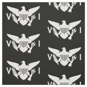U.S. Virgin Islands Flag (Large) Black & White Fabric