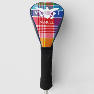 U.S. Virgin Islands Flag, Madras Golf  Head Cover