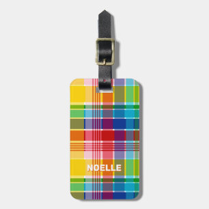 U.S. Virgin Islands Flag, Madras Luggage Tag