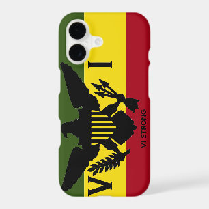 U.S. Virgin Islands Flag, Rasta- Green, Yellow Red