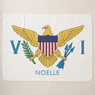 U.S. Virgin Islands Flag Sherpa Blanket