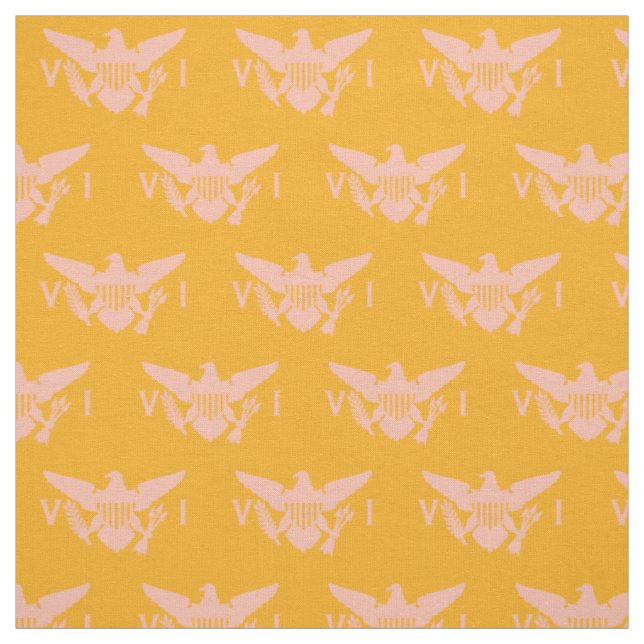 U.S. Virgin Islands Flag (Small) Orange & Pink Fabric (Swatch)