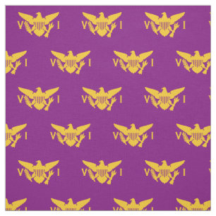 U.S. Virgin Islands Flag (Small) Purple & Gold Fabric