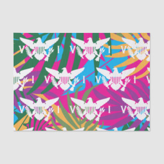 U.S. Virgin Islands Flag, Tropical Abstract Tissue Paper