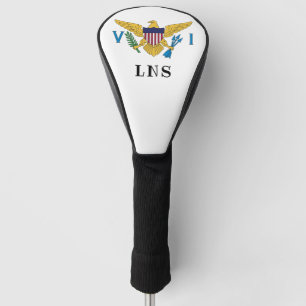 U.S. Virgin Islands Flag, Your Initials Golf Head Cover