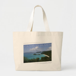U.S. Virgin Islands - St. John's Trunk Bay Large Tote Bag