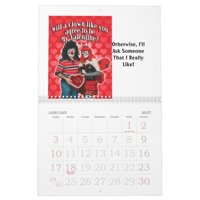 U-Suck Greetings Calendar for 2012 (Jan 2027)