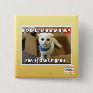 U take me home now? 15 cm square badge