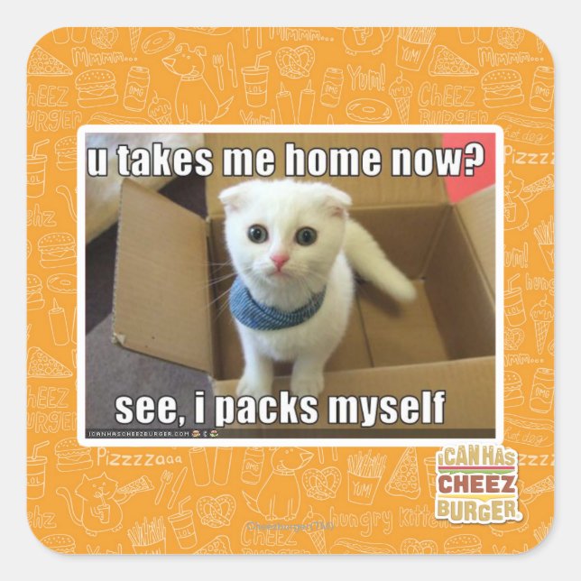 U take me home now? square sticker (Front)