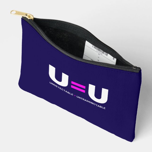 U=U HIV Undetectable Equals Untransmittable Accessory Pouch (Open)