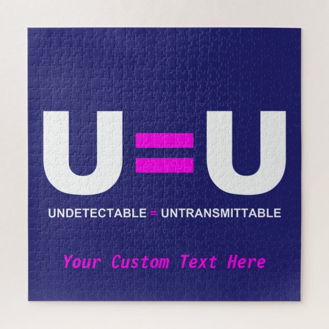 U=U HIV Undetectable Equals Untransmittable Jigsaw Puzzle (Vertical)
