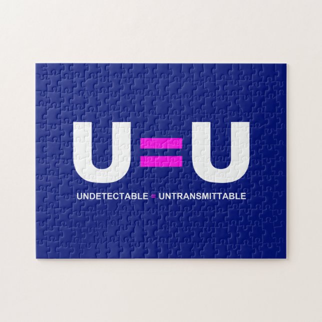 U=U HIV Undetectable Equals Untransmittable Jigsaw Puzzle (Horizontal)