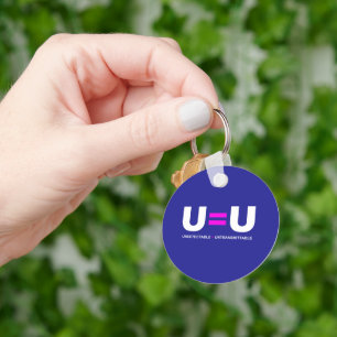 U=U HIV Undetectable Equals Untransmittable Key Ring