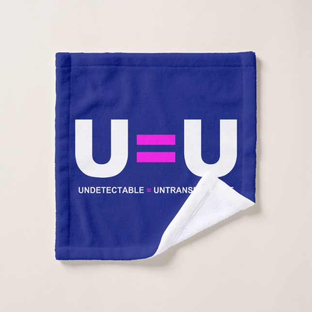U=U HIV Undetectable Equals Untransmittable Wash Cloth (Wash Cloth)