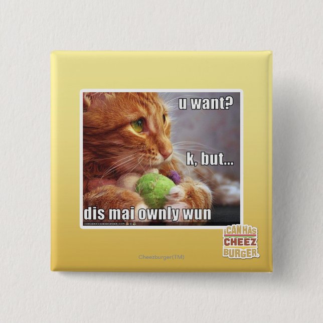 U want? 15 cm square badge (Front)