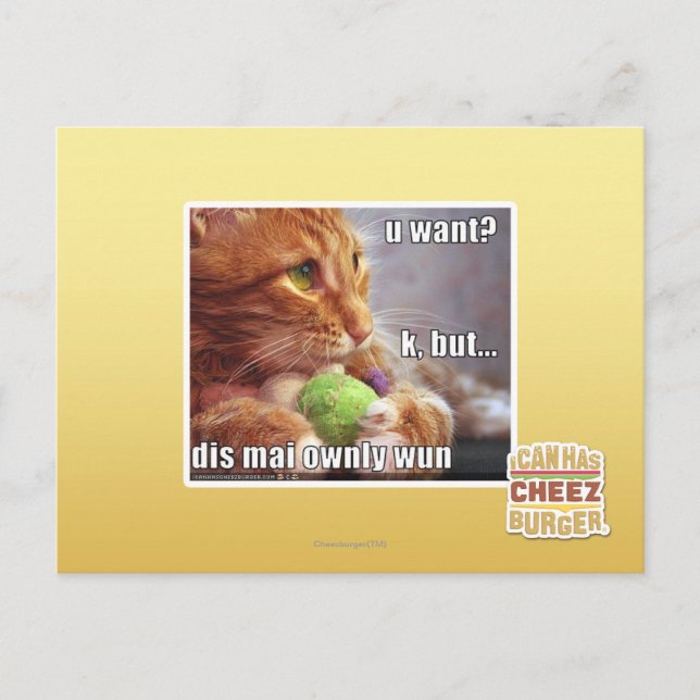 U want? postcard (Front)