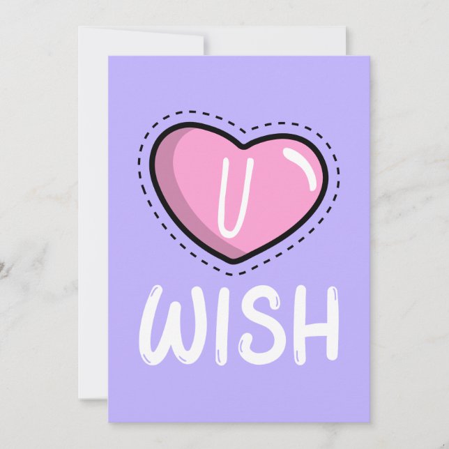 U Wish Valentine's Card (Front)