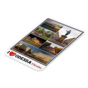 UA Ukraine - Odessa - I Love Mosaic - Magnet