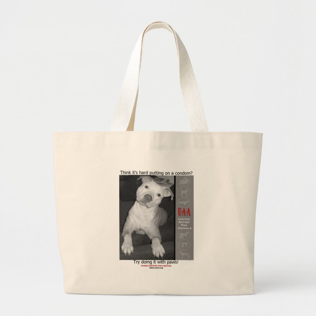 UAA Spay Neuter Clinics Large Tote Bag (Front)