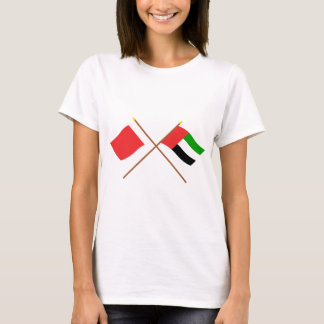 UAE and Ajman Crossed Flags T-Shirt