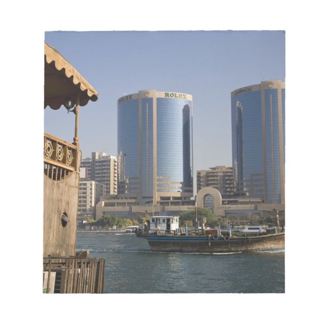 UAE, Dubai, Dubai Creek. Dhow cruises channel Notepad (Front)