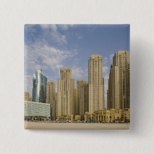 UAE, Dubai, Marina. Jumeirah Beach Residence 15 Cm Square Badge