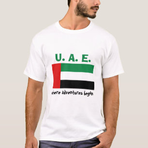 UAE Flag + Map + Text T-Shirt