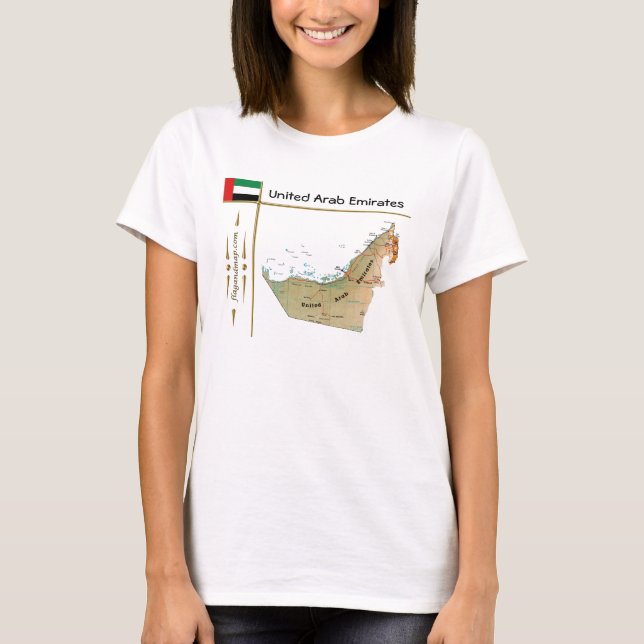 UAE Map + Flag + Title T-Shirt (Front)