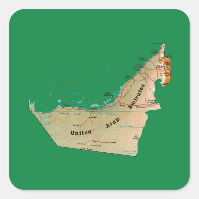 UAE Map Sticker (Front)
