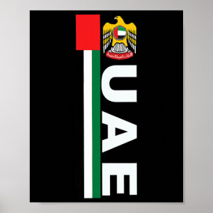 Uae Soccer Style United Arab Emirates Flag Poster