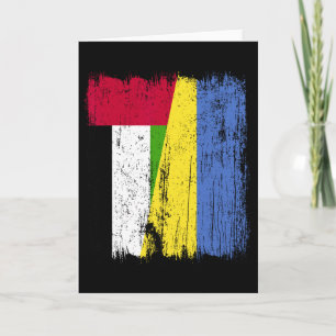 Uae Ukraine Half Flag Emirati Ukrainian Heritage Card