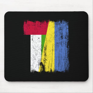 Uae Ukraine Half Flag Emirati Ukrainian Heritage Mouse Pad