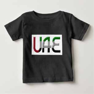 UAE United Arab Emirates Flag Colours Typography Baby T-Shirt