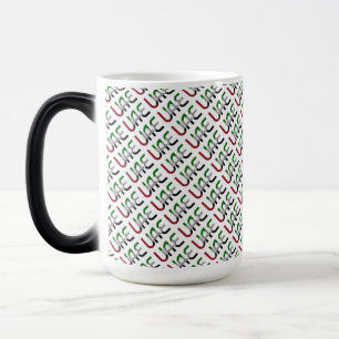 UAE United Arab Emirates Flag Colours Typography Magic Mug