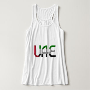 UAE United Arab Emirates Flag Colours Typography Singlet