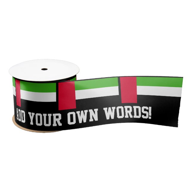 UAE United Arab Emirates Flag Satin Ribbon (Spool)
