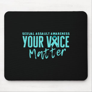 Ual Ault Awareness 2025 Teal Ribbon Your Voice S  Mouse Pad