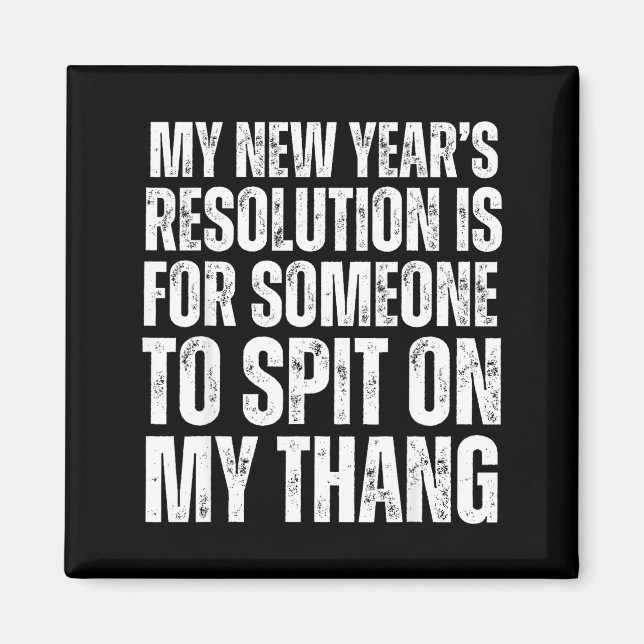 Ual Innuendo Funny Offensive Adult Humor New Years Magnet (Front)