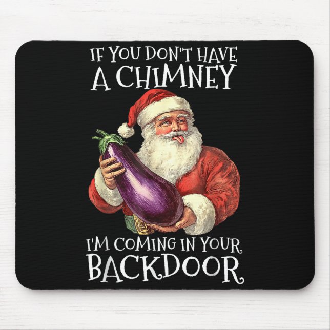 Ual Innuendo Santa Rude Christmas  Mouse Pad (Front)