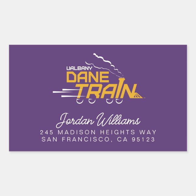 UAlbany Dane Train Logo Rectangular Sticker (Front)