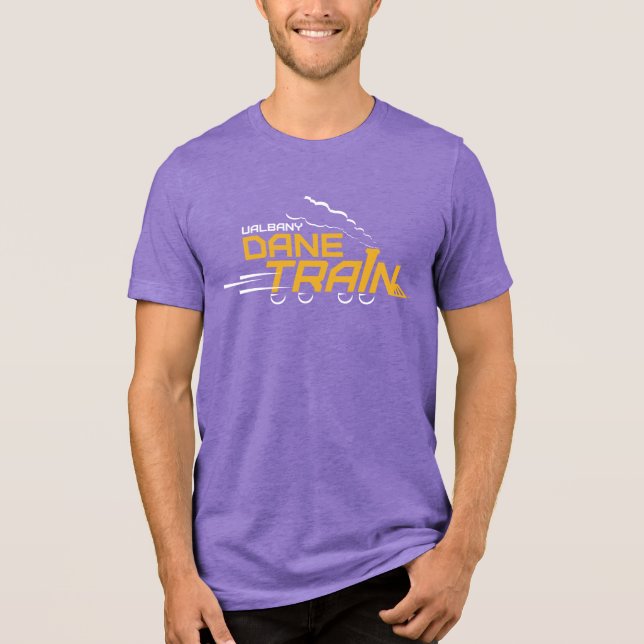 UAlbany Dane Train Logo Tri-Blend Shirt (Front)