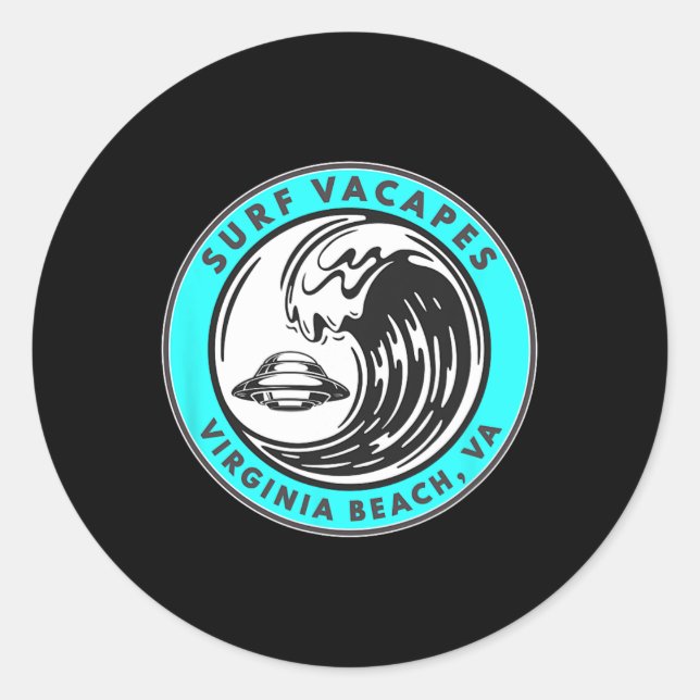 Uap Or Ufo Alien Sighting Disclosure Surfing For E Classic Round Sticker (Front)