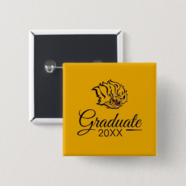 UAPB Golden Lions Graduate 15 Cm Square Badge (Front & Back)