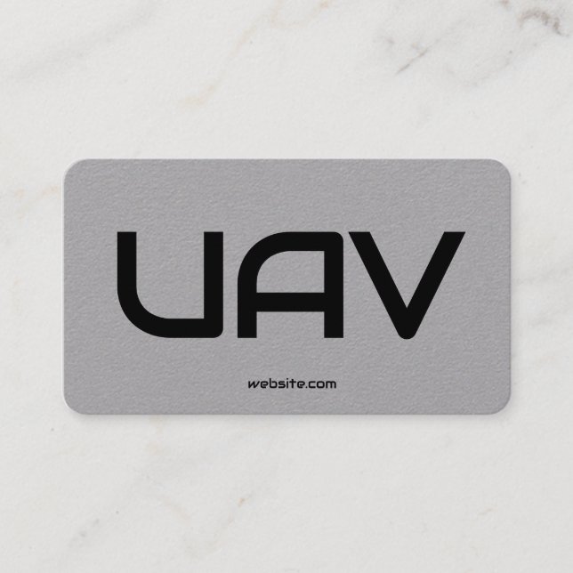 UAV Drone Custom QR Premium Business Card (Front)