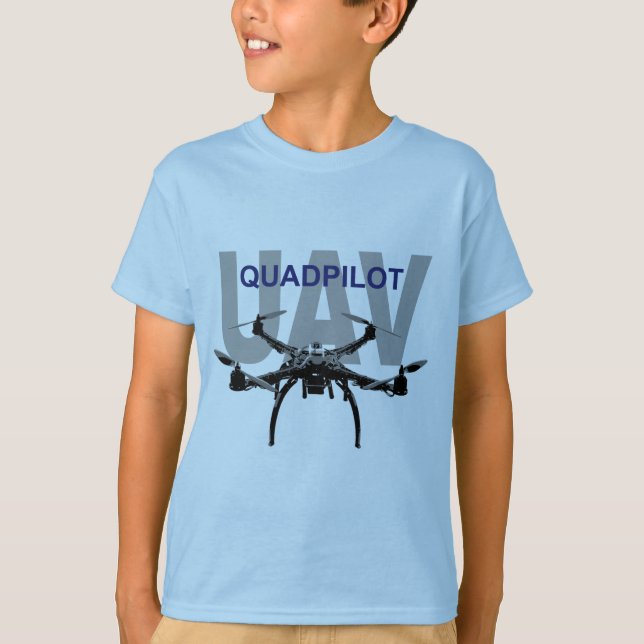 UAV Quadpilot Quadcopter Pilot T-Shirt (Front)