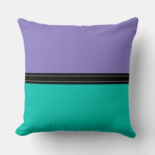 Ube & Amazonite Solid Colour Background Cushion (Front)