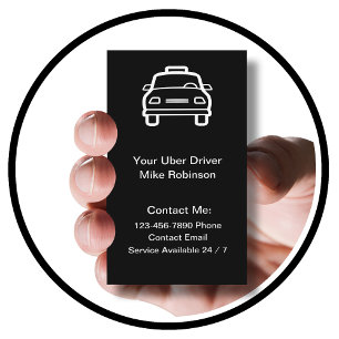 Uber Driver Simple Contact Business Cards