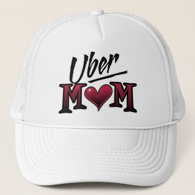 Uber Mum Red Trucker Hat (Front)
